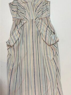 BCBGeneration Pastel Striped Sleeveless Maxi Dress